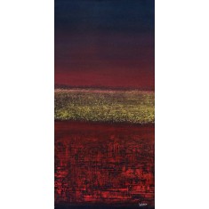 Irtiza Kazmi, 14 x 30 inches, Acrylics on Canvas, Landscape Painting, AC-IRTK-050